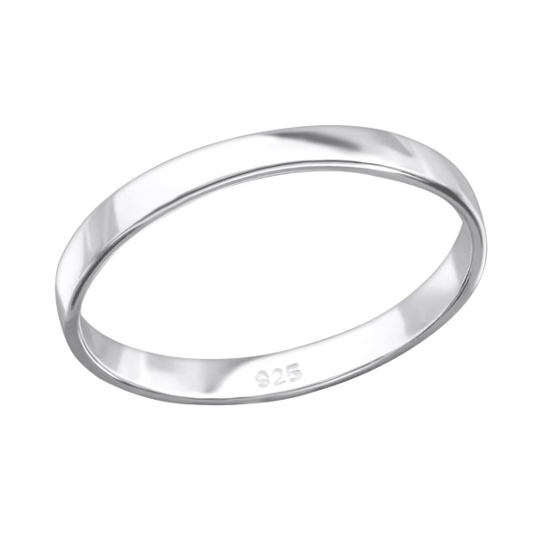 plain silver band ring