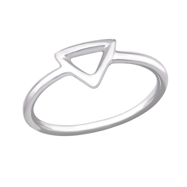 silver triangle ring